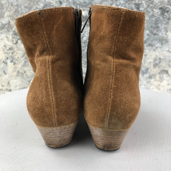 Woman by Common Projects Women's EU 36 (US 6) Brown Leather Side Zip Ankle Boots - Picture 4 of 14